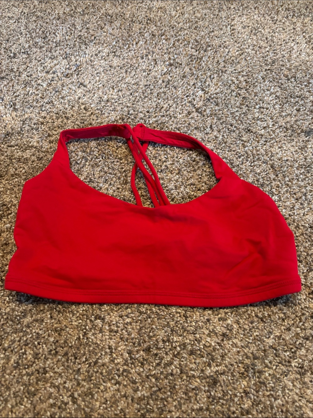 lululemon athletica Red Sports Bikini Top with Strappy Back